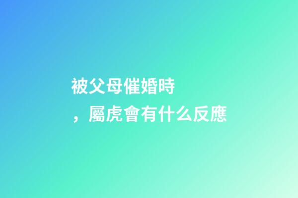 被父母催婚時，屬虎會有什么反應